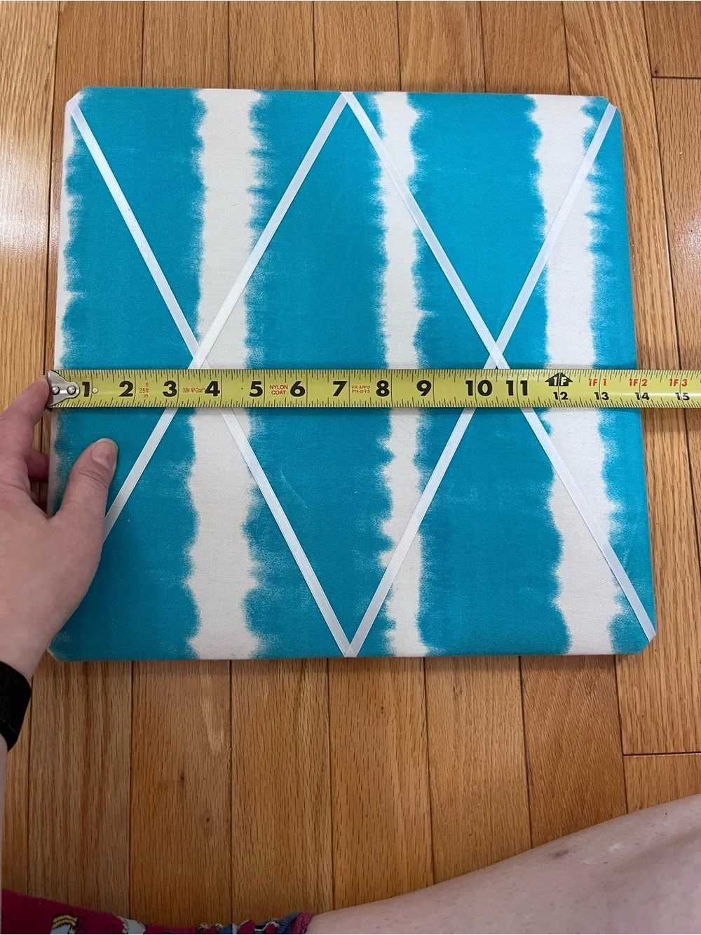 Blue and White Square Photo/Memory Board